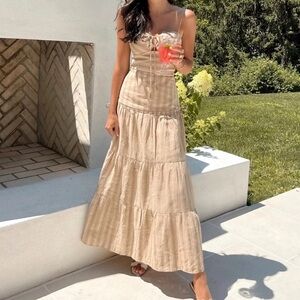 SIGNIFICANT OTHER Jordan Striped Maxi Dress size 2 $335